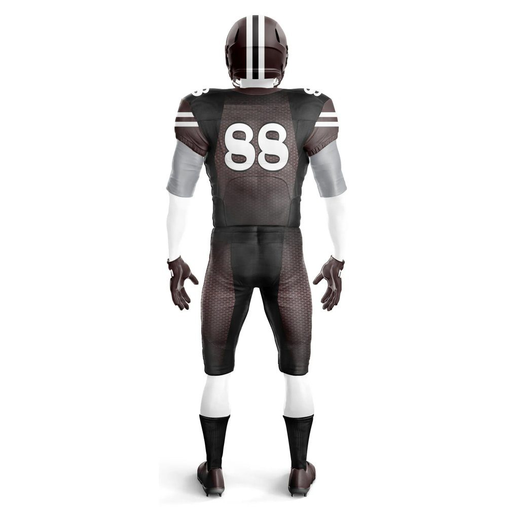 Back view in black color American Football Uniform