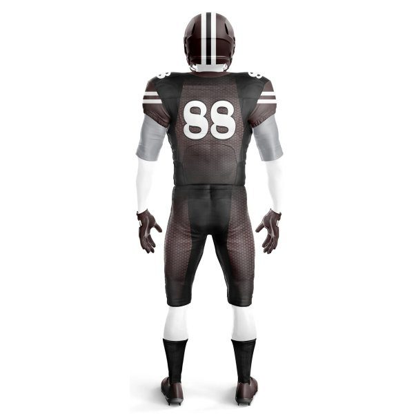 Back view in black color American Football Uniform