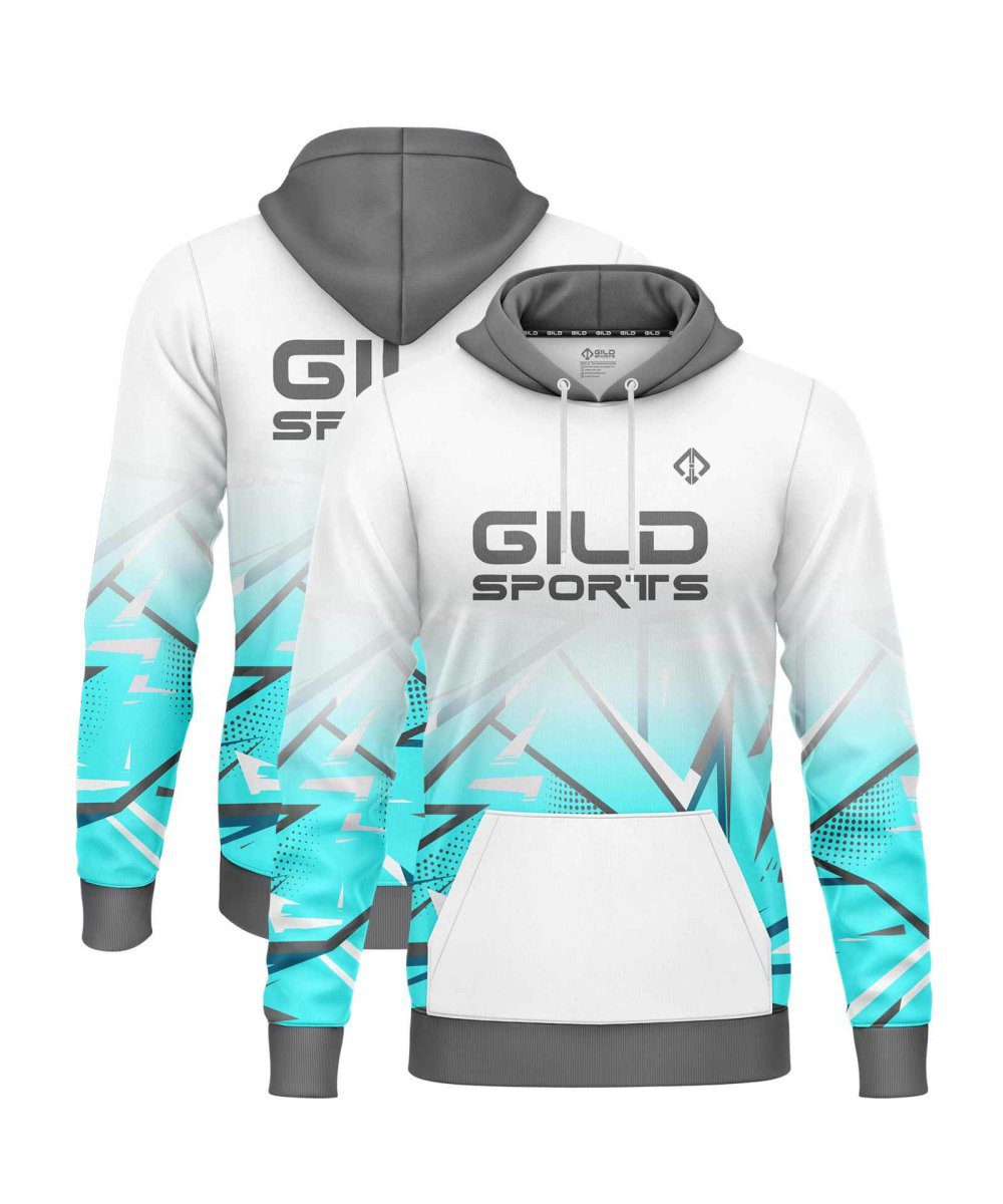 white color low price custom hoodies by Gild sports