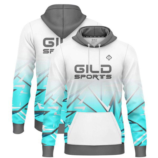 white color low price custom hoodies by Gild sports