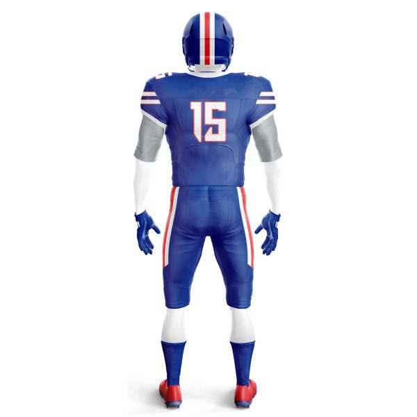 Back view blue Cheap Custom Jerseys Football