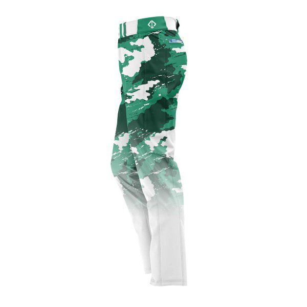 Side view Camo color Custom Baseball Pants by Gild Sports