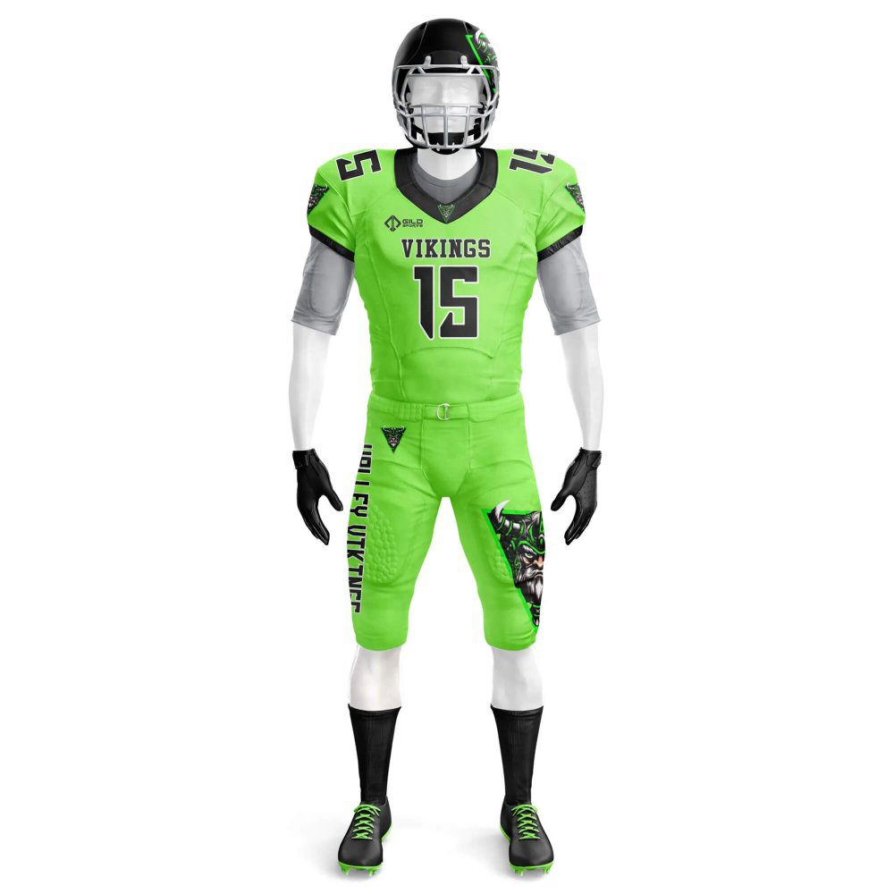 Front view green color Custom Football Jersey