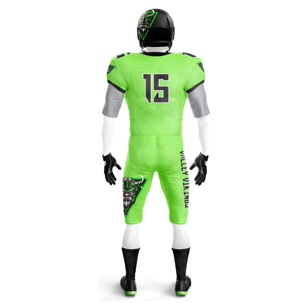 Back view green color Custom Football Jersey