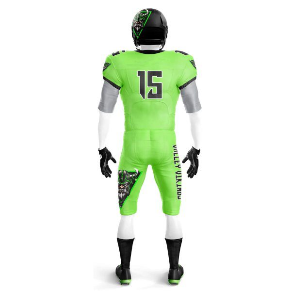 Back view green color Custom Football Jersey