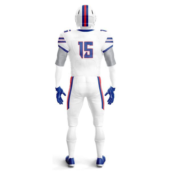 Back view in white color High Quality Football Uniforms