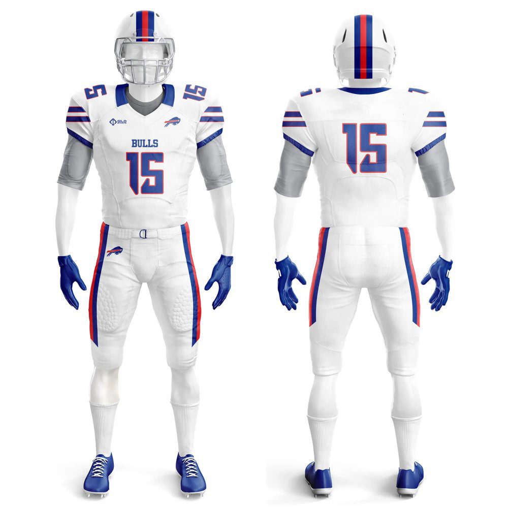 White color High Quality Football Uniforms