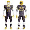Black and yellow color Custom American Football Uniforms