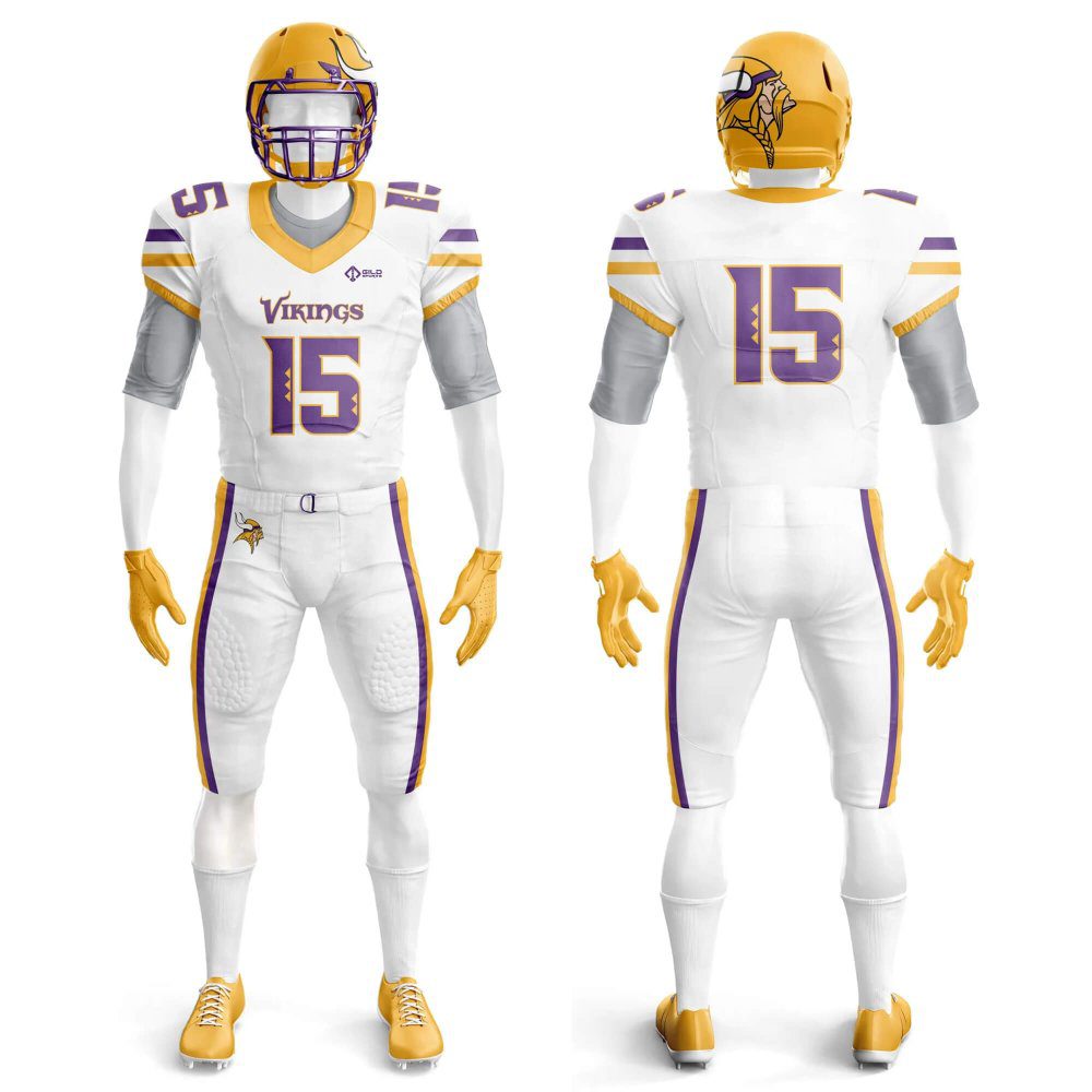 white and yellow custom football practice jerseys.