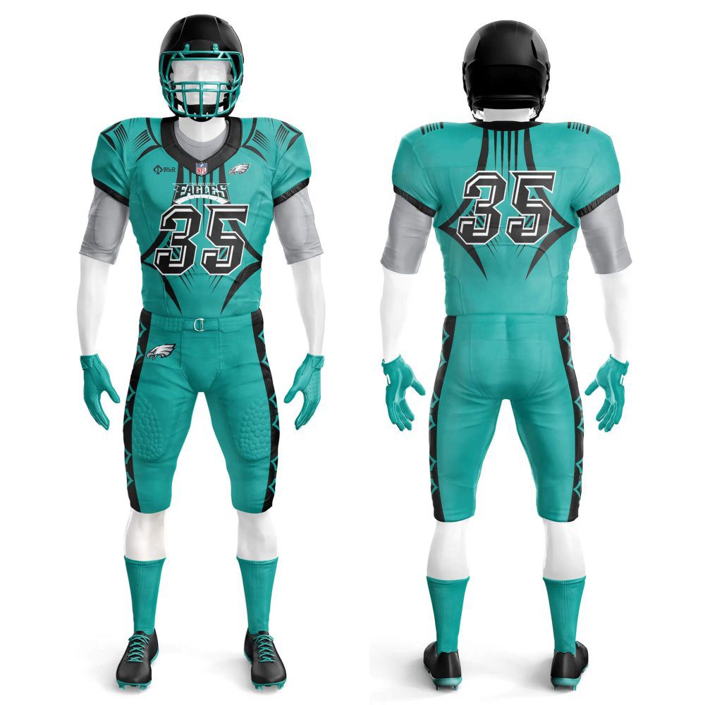 Sea green Football Pants and jerseys