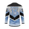 Back view in navy Reversible Hockey Jersey Canada