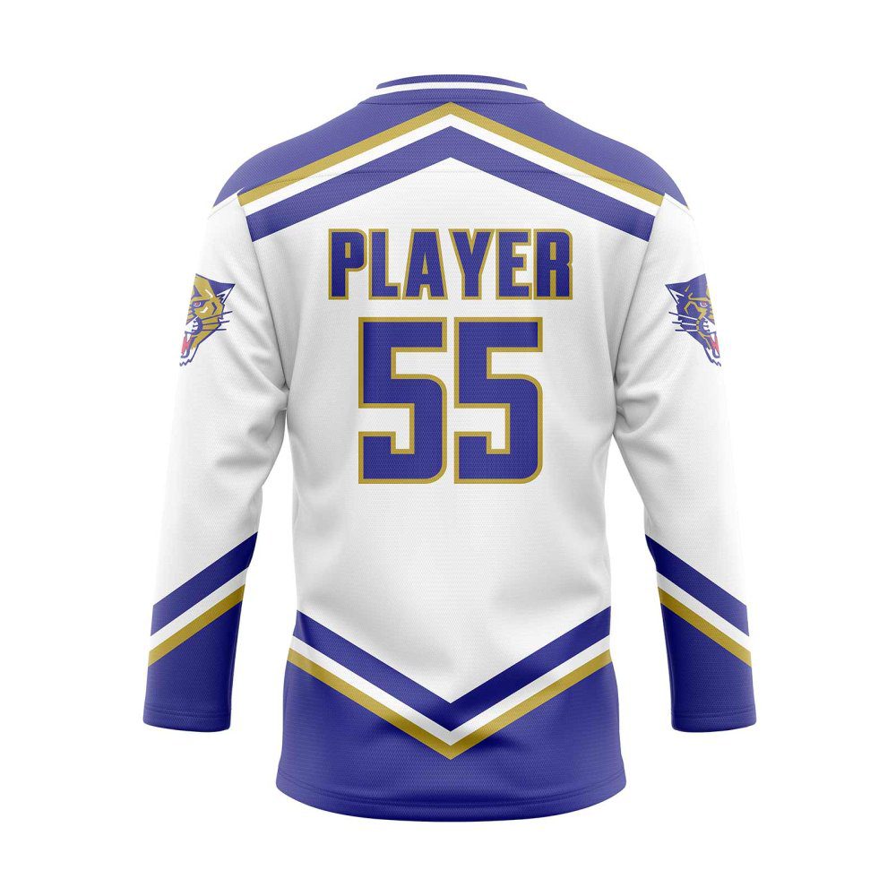 Back view Purple Hockey Jersey