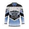Front view in navy Reversible Hockey Jersey Canada