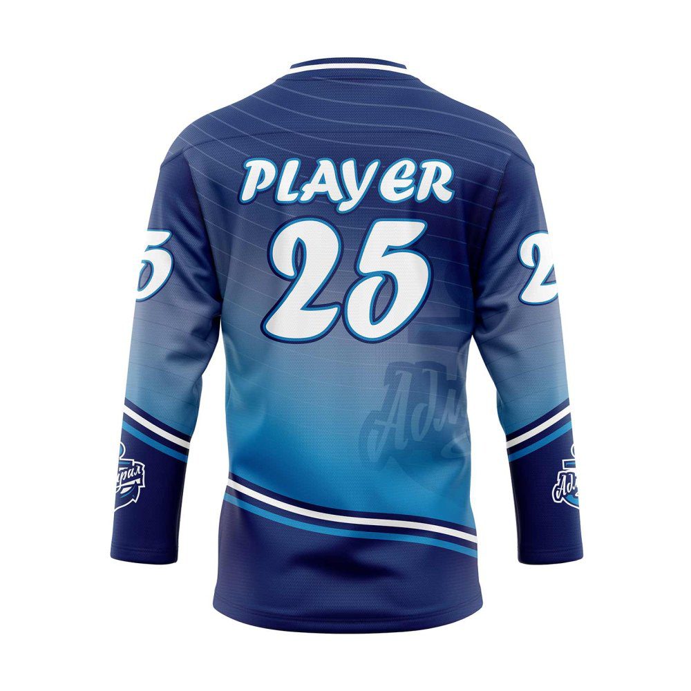 back view blue Practice Hockey Jerseys on Sale