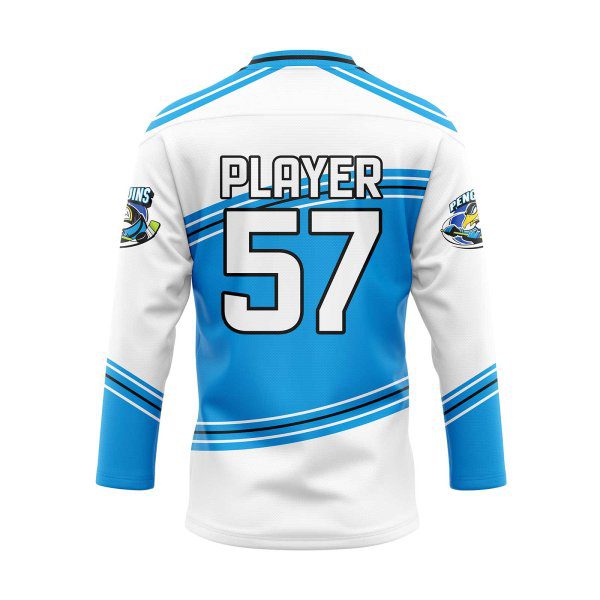 Back view Hockey Jersey White