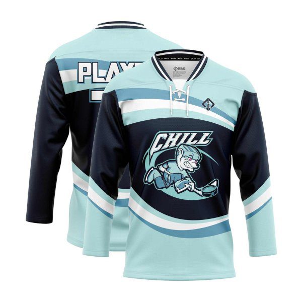 Sky Blue Ice Hockey Goalie Jerseys