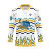 front view of white Designer Hockey Jerseys