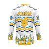 Back view of white Designer Hockey Jerseys