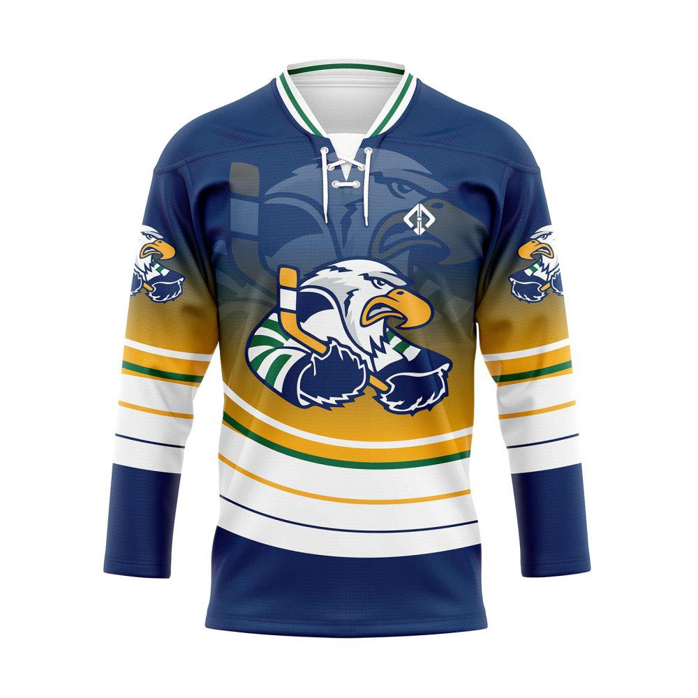 Front view in Navy Reversible Hockey Jerseys