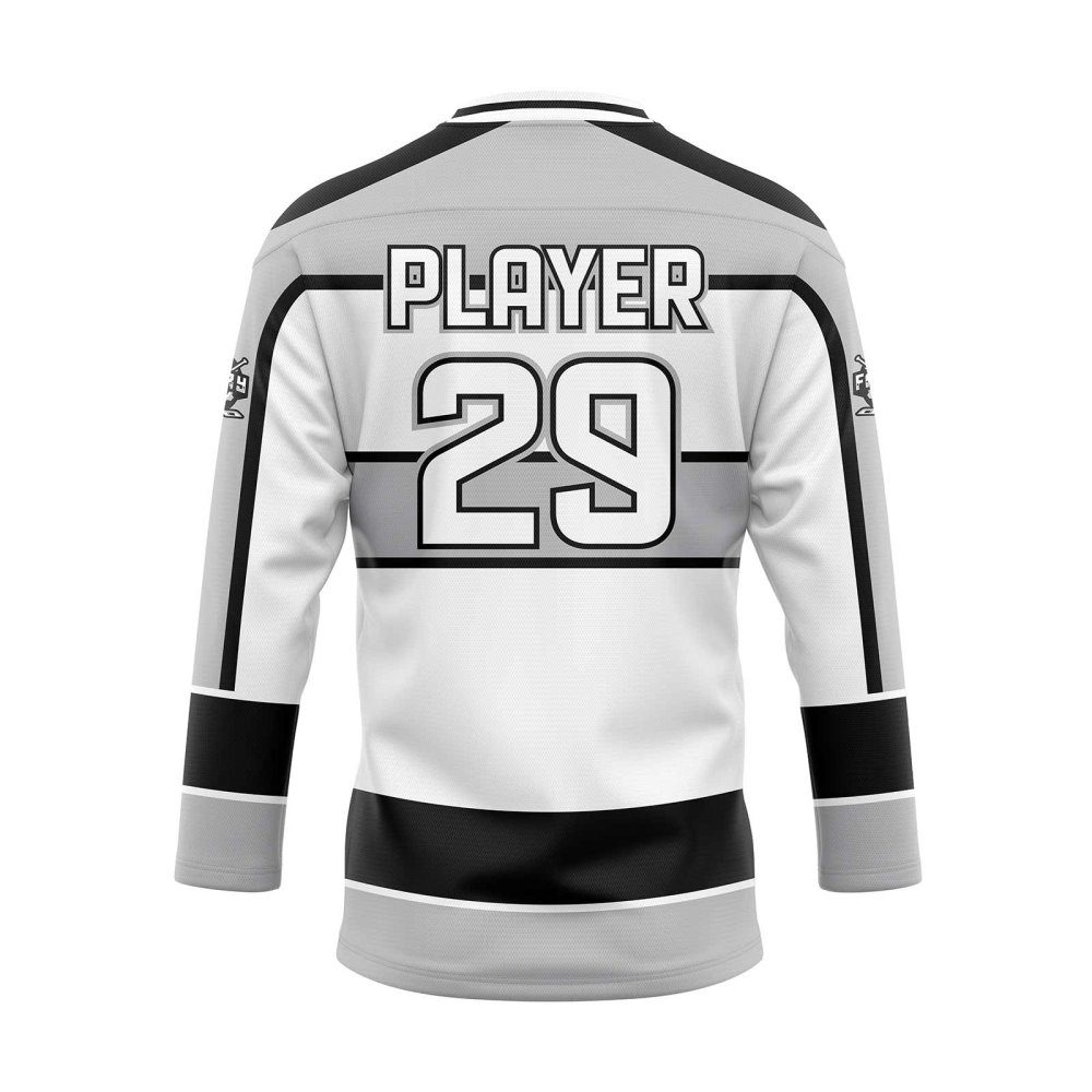 grey and white Ice Hockey Jersey Design