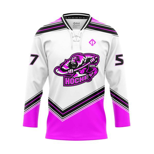 Front view Pink Hockey Jersey