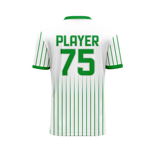 Front view white color baseball jersey customization service gild sports