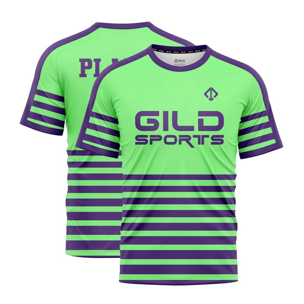 green color Customized Baseball t shirts