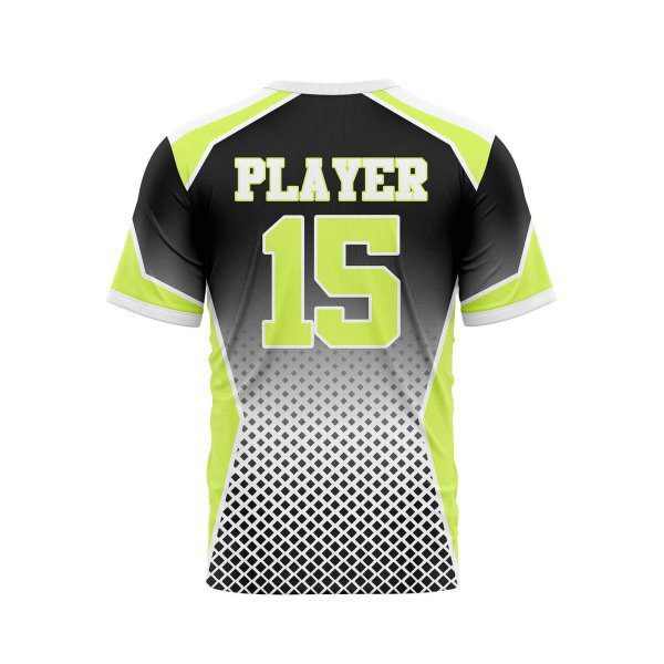 black and green color baseball jerseys custom