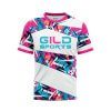 Front view Pink and white Baseball Team Jerseys Custom