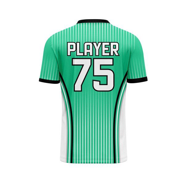 Back view Sea Green Color Baseball T Shirts Personalized