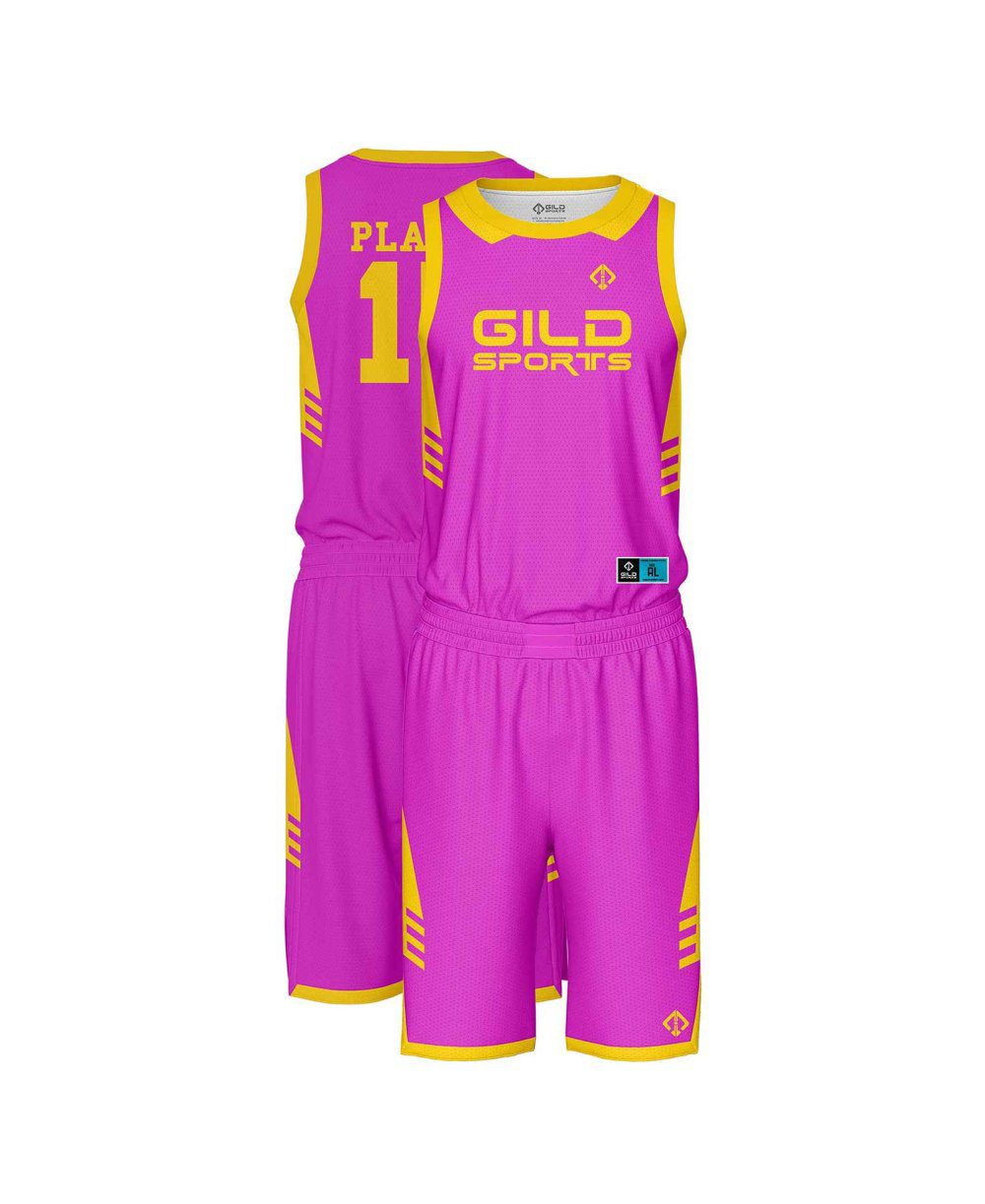 Shocking pink Best Basket Uniform by gild sports