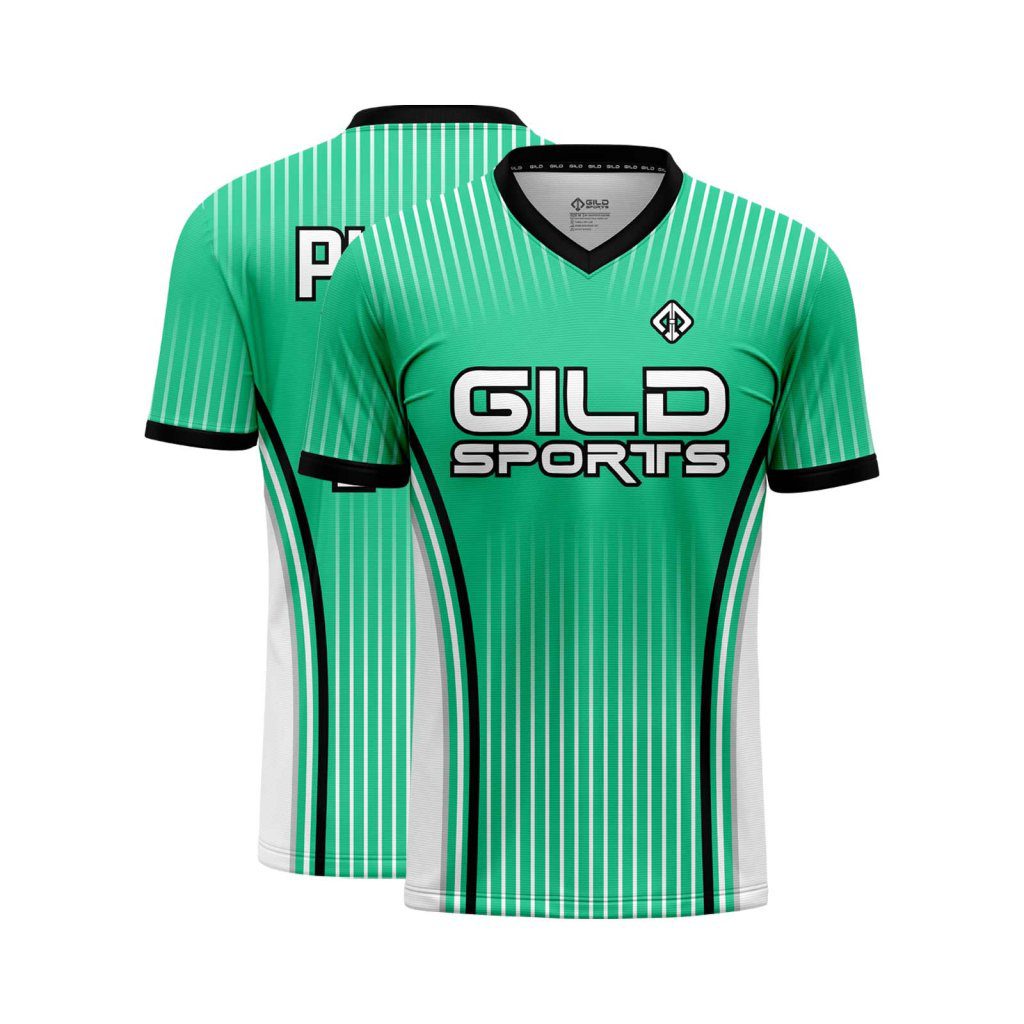 sea green color Custom Sublimated Jerseys by gild sports