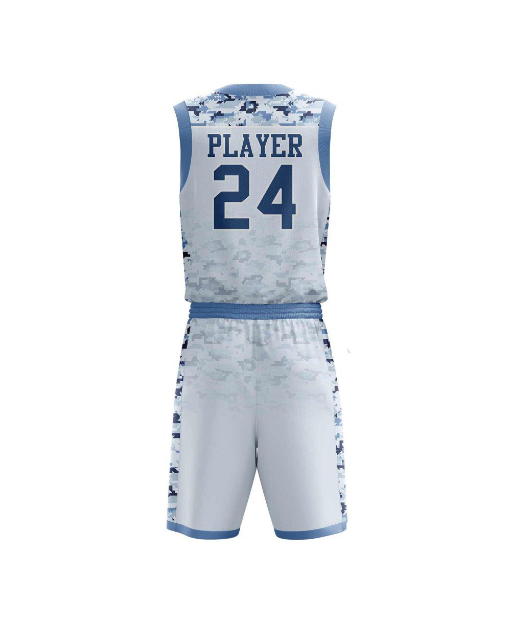 Back view Camo color custom basketball clothing Gild Sports