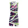 Front view White and black personalized basketball clothing by Gild Sports