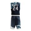 Back view Black color basketball kit design by Gild Sports