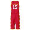 Back View red color custom basketball uniforms canada by Gild Sports
