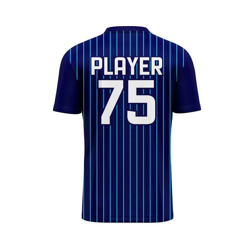 back view Navy color youth baseball tee shirts