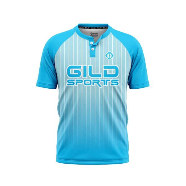 Front view baby blue color Shirt Baseball Style