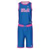 Front view Navy color customized basketball kits by Gild Sports