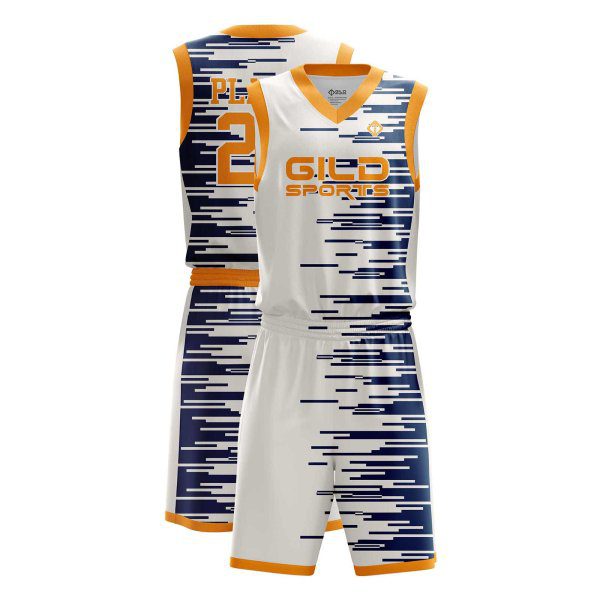 white and black Affordable basketball uniforms by Gild Sports