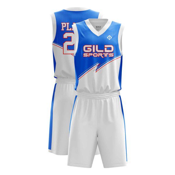 Royal Blue and White design for basketball uniform by Gild Sports