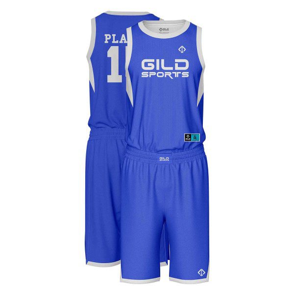 Royal Blue blank basketball uniforms by Gild Sports