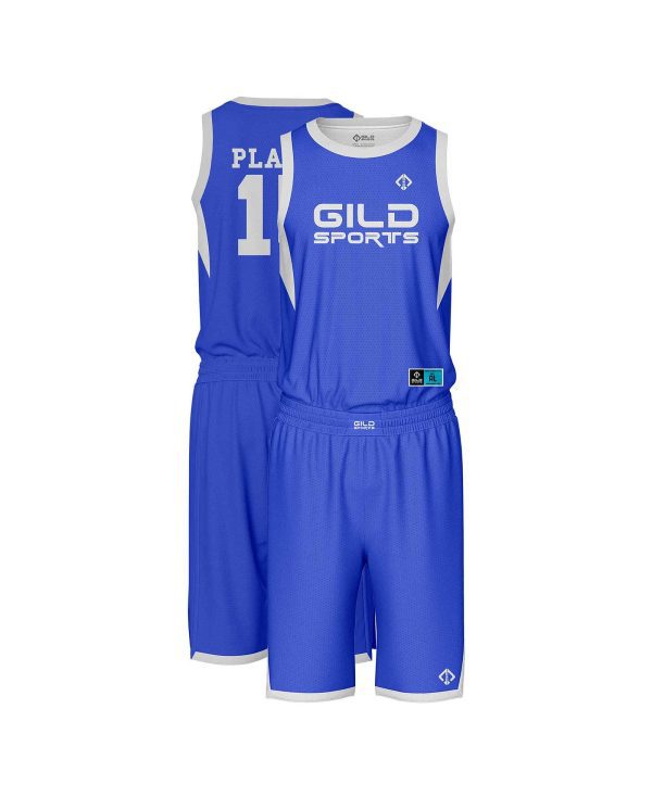 Royal Blue blank basketball uniforms by Gild Sports