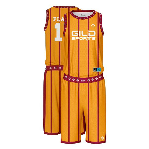 orange and mehroon New Basketball Outfits by gild sports