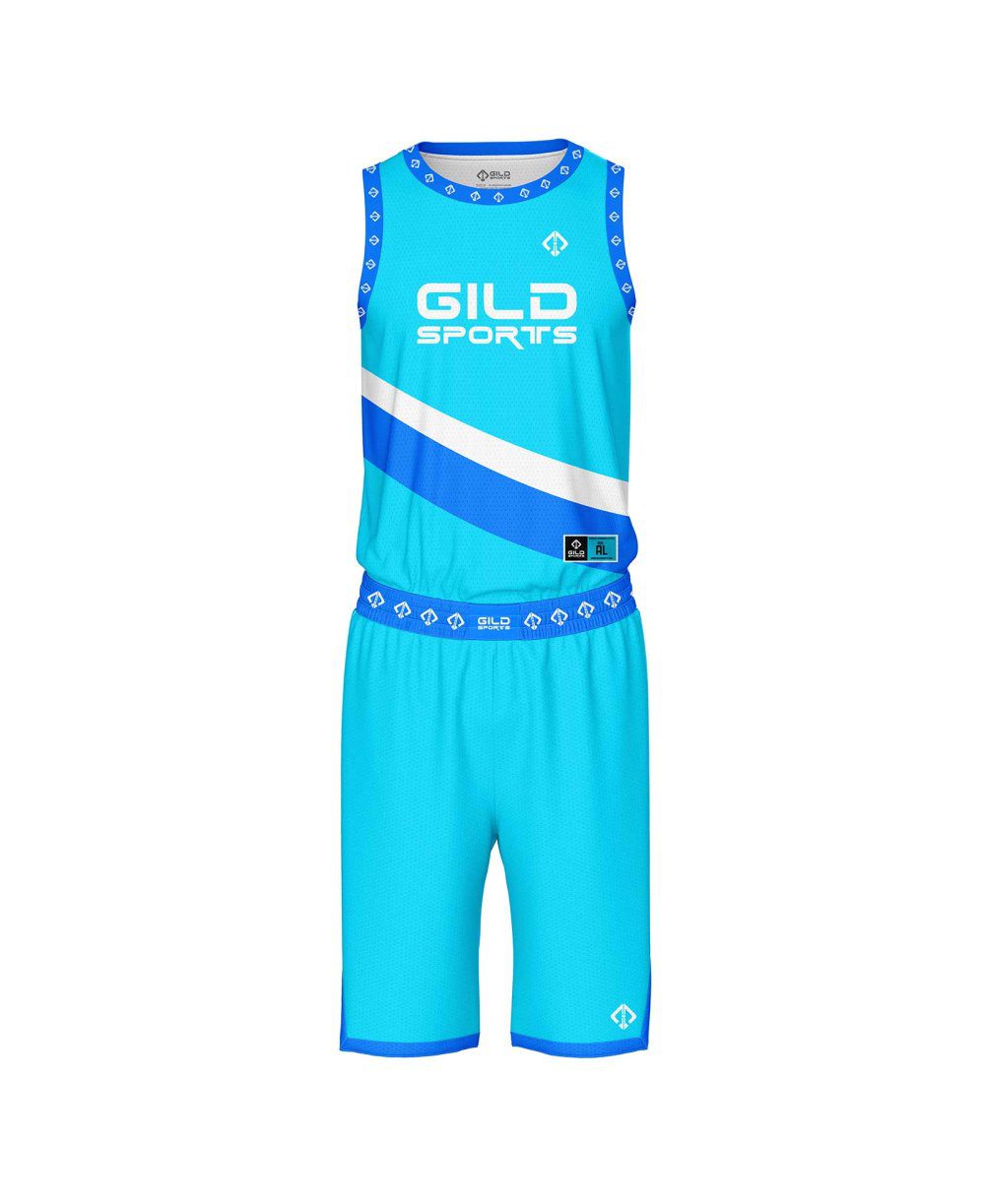 Front view Sky color Basketball Gear by Gild Sports