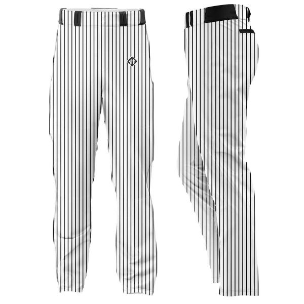 white color with black stripes Baseball Sliding Pants by gild sports