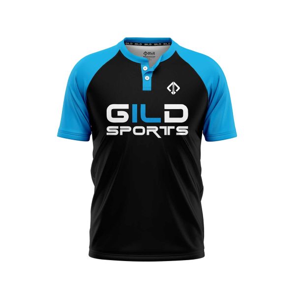 Front view blue and black Jerseys Baseball Custom