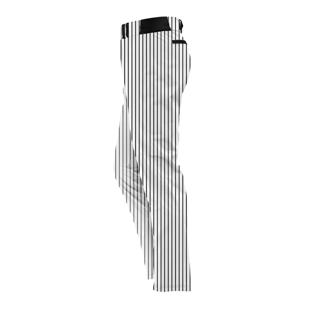 Side view white color with black stripes Baseball Sliding Pants by gild sports