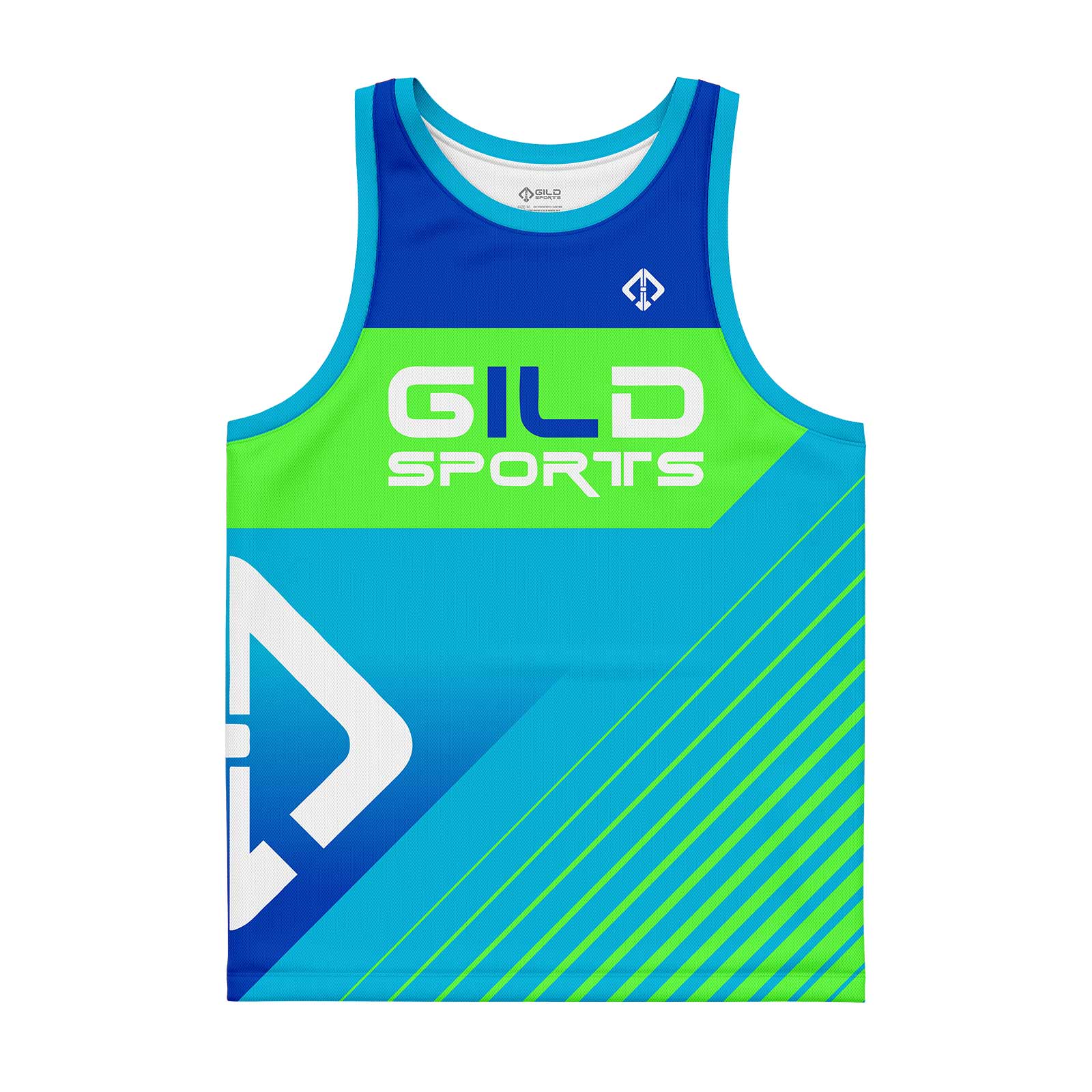 "Green Lacrosse Pinnies Front View" image displaying a selection of vibrant green lacrosse pinnies
