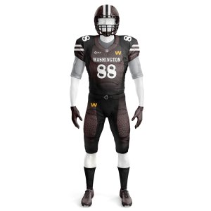 front view in black color American Football Uniform